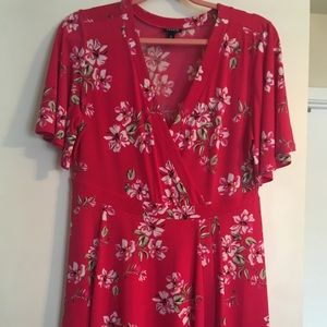 Torrid Dress pink floral plus sz 0